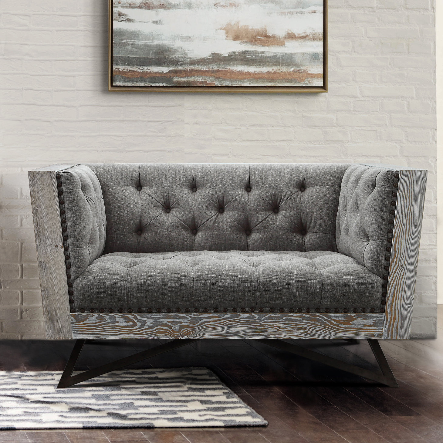 Tufted chair and a half sales